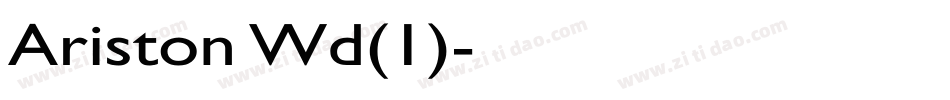 Ariston Wd(1)字体转换